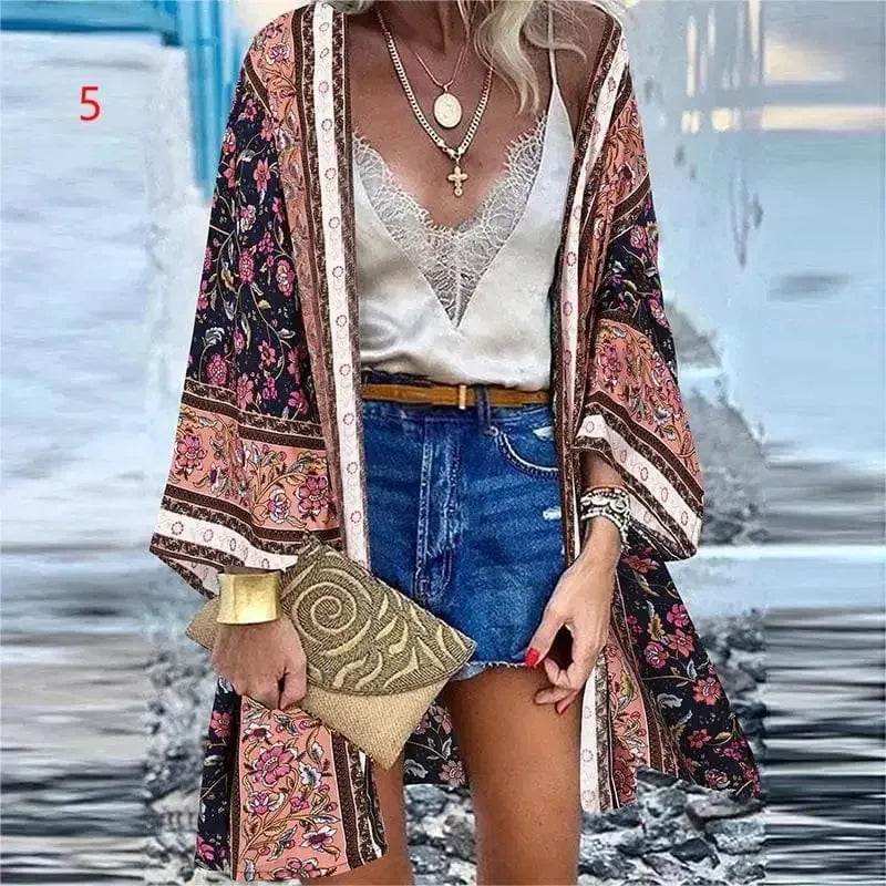 Kimono léger d'été élégant pour femme 5XL Peignoir et bain