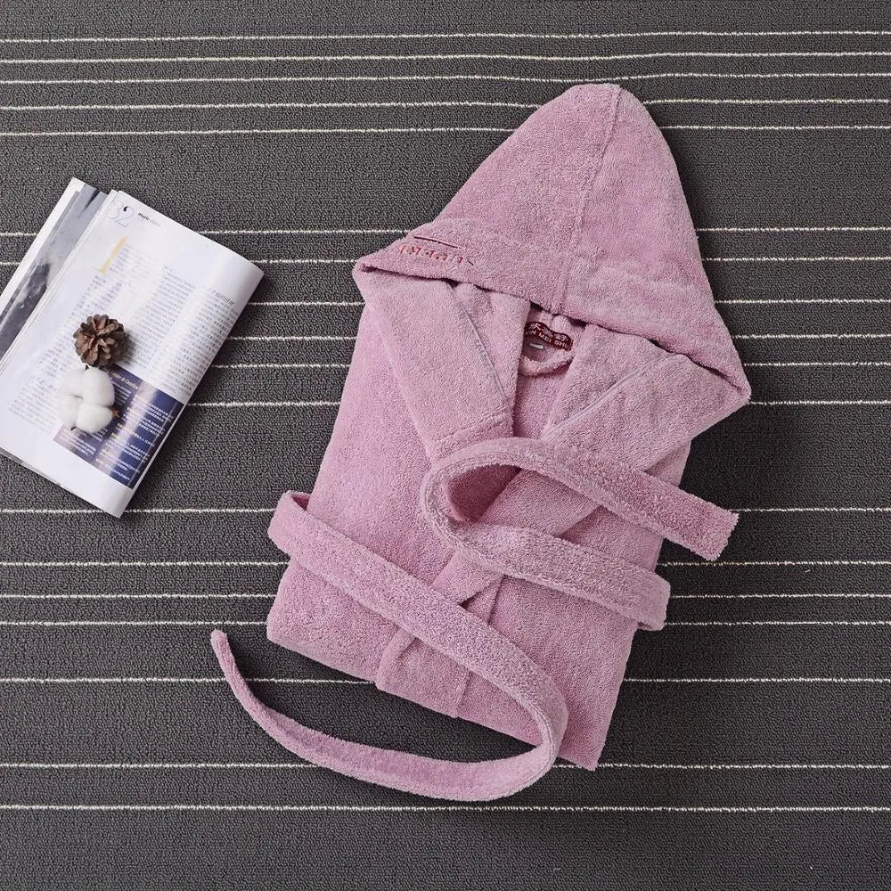 Peignoir coton chaud à capuche homme hiver