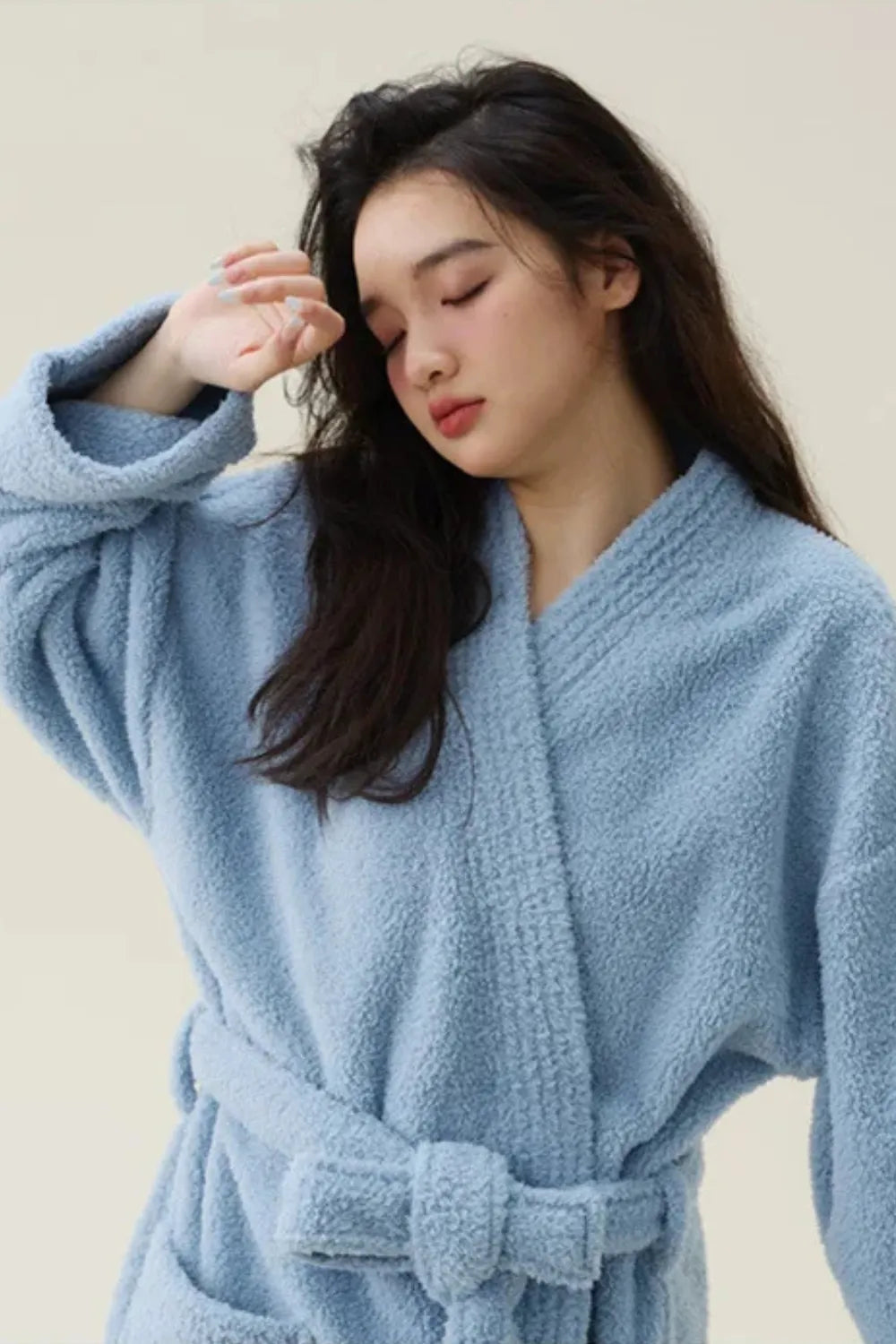 Peignoir ultra doux en microfibre pour femme