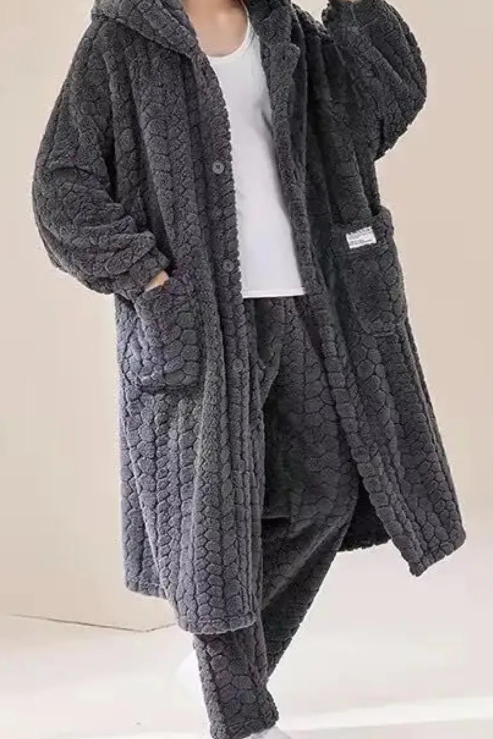 Peignoir chaud pilou pilou pour homme cosy