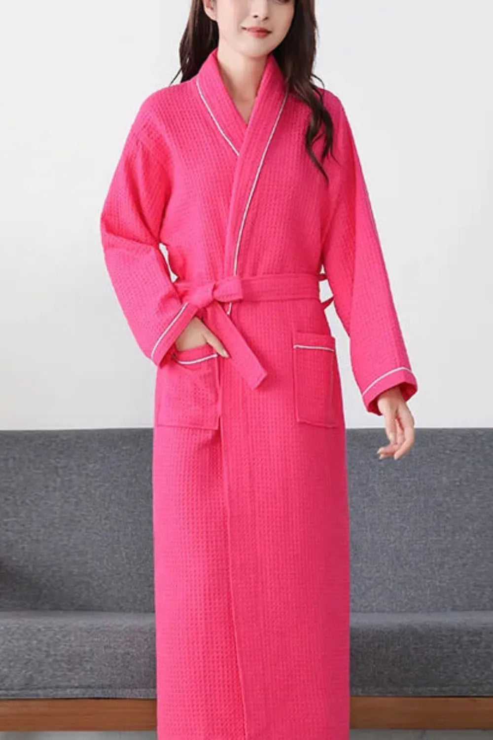 Peignoir gaufré élégant pour femme