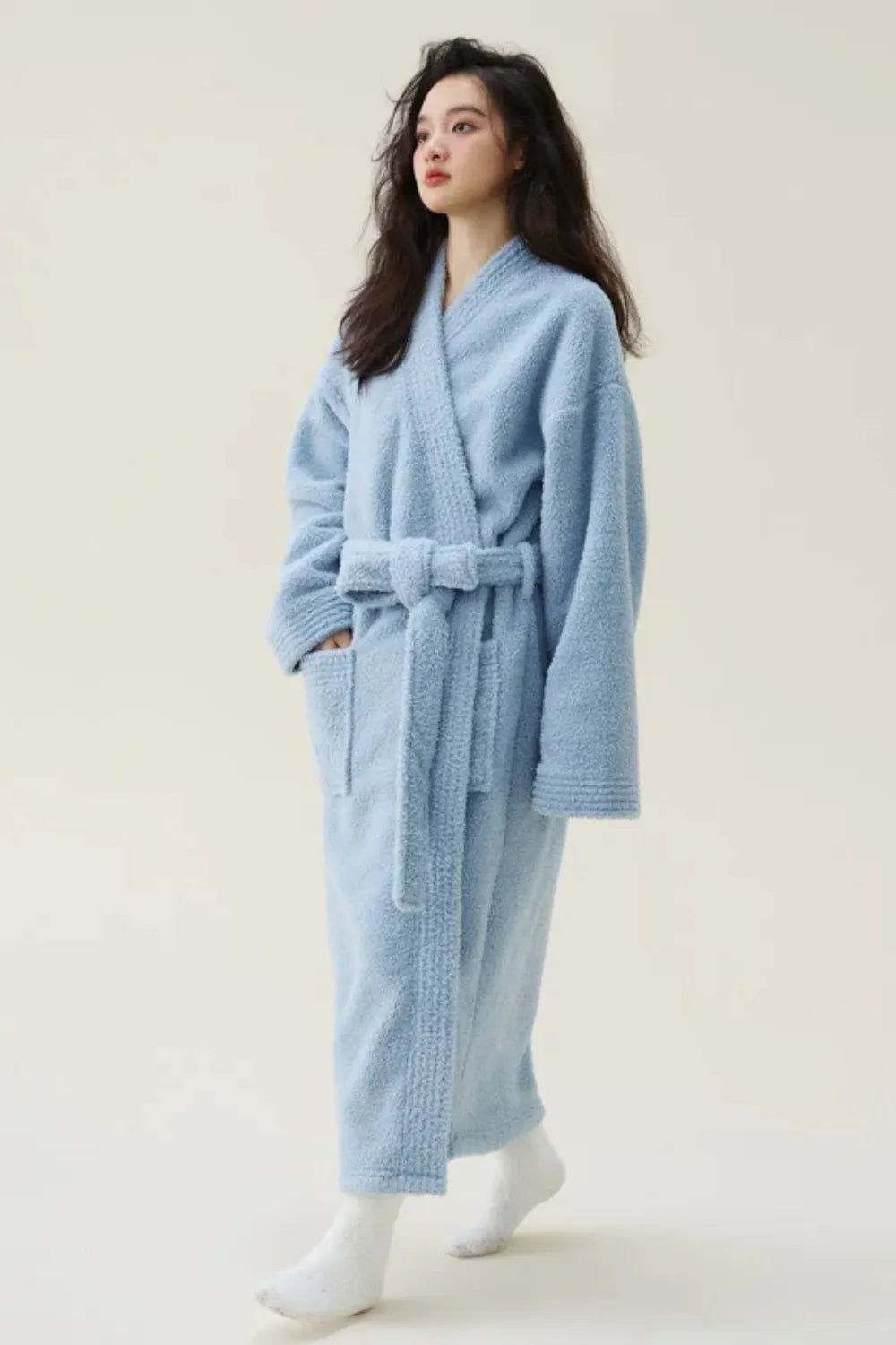 Peignoir ultra doux en microfibre pour femme