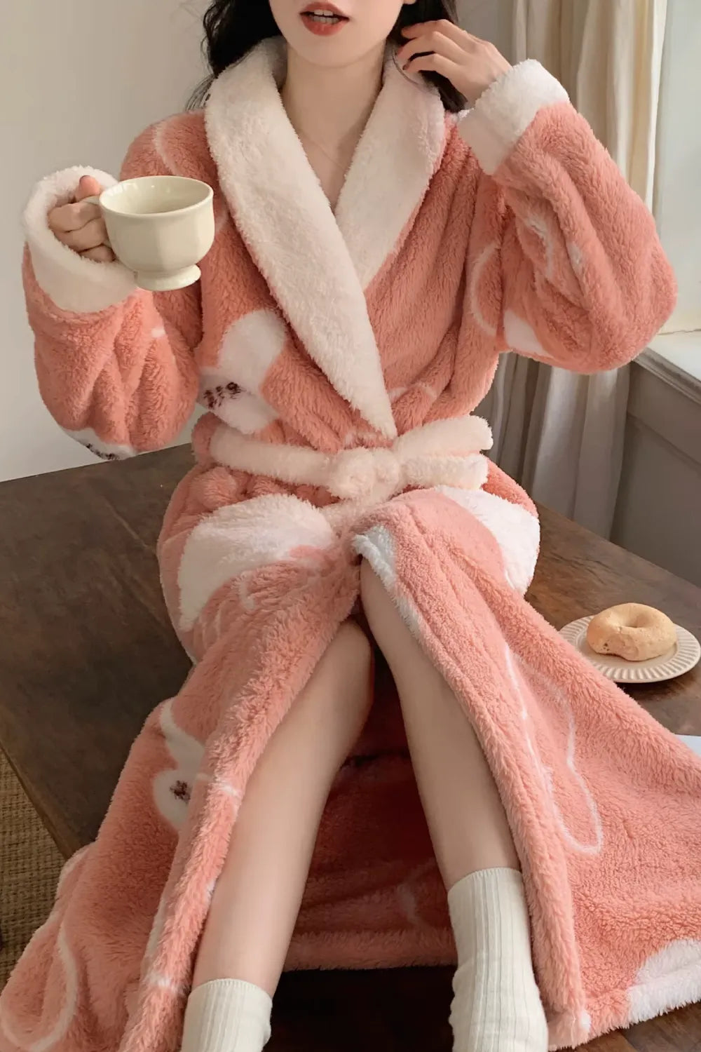 Peignoir femme élégant et chaud pour l'hiver