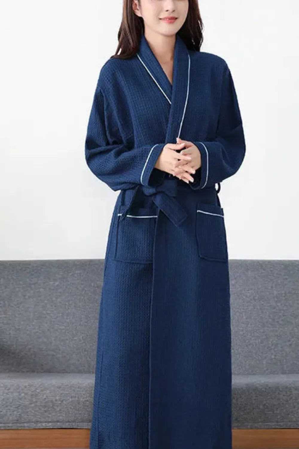 Peignoir doux style spa pour détente à la maison