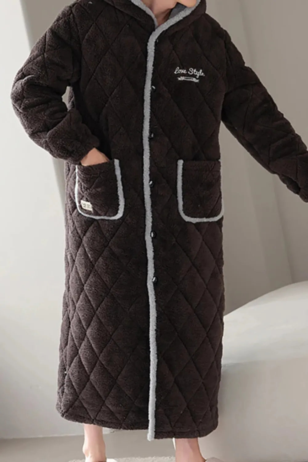 Peignoir plaid cocooning pour homme élégant