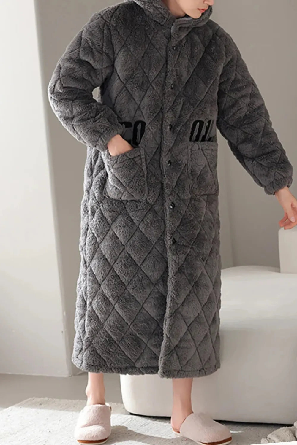 Peignoir plaid cocooning pour homme élégant