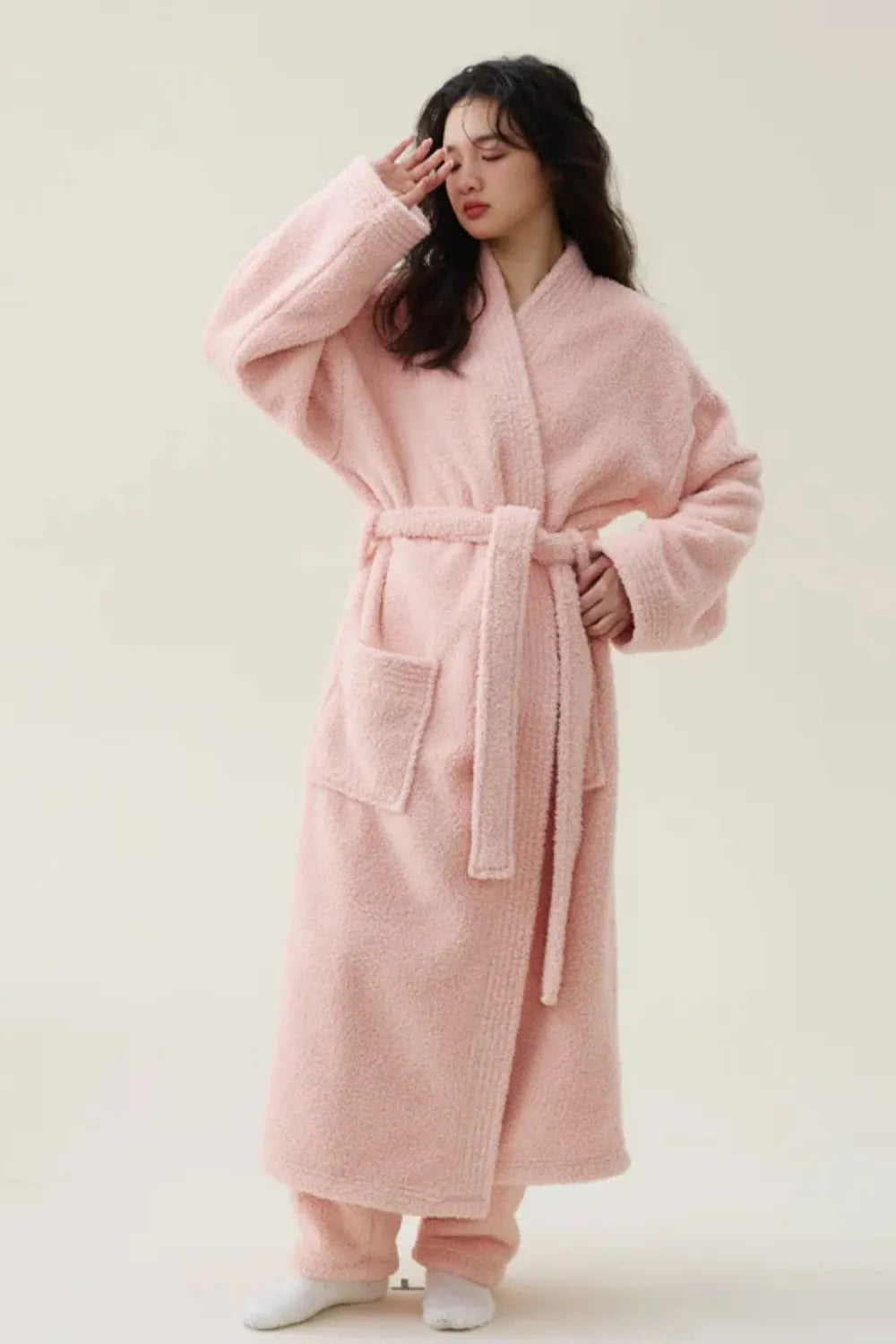 Peignoir ultra doux en microfibre pour femme