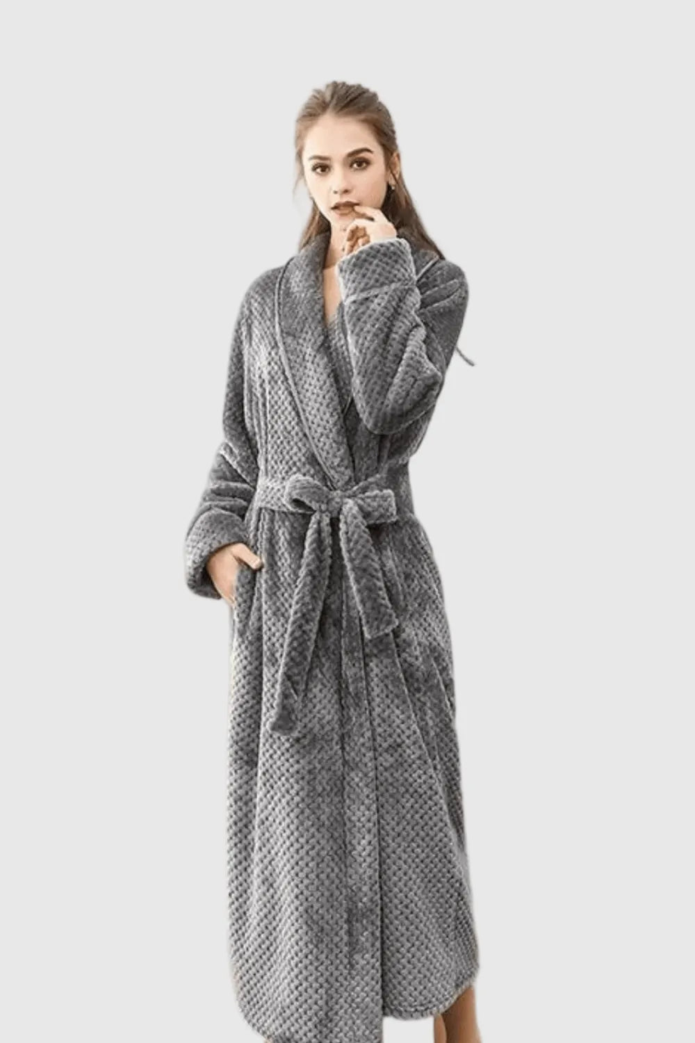 Peignoir épais en éponge femme confort et élégance