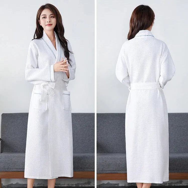 Peignoir léger nid d'abeille élégant pour femme