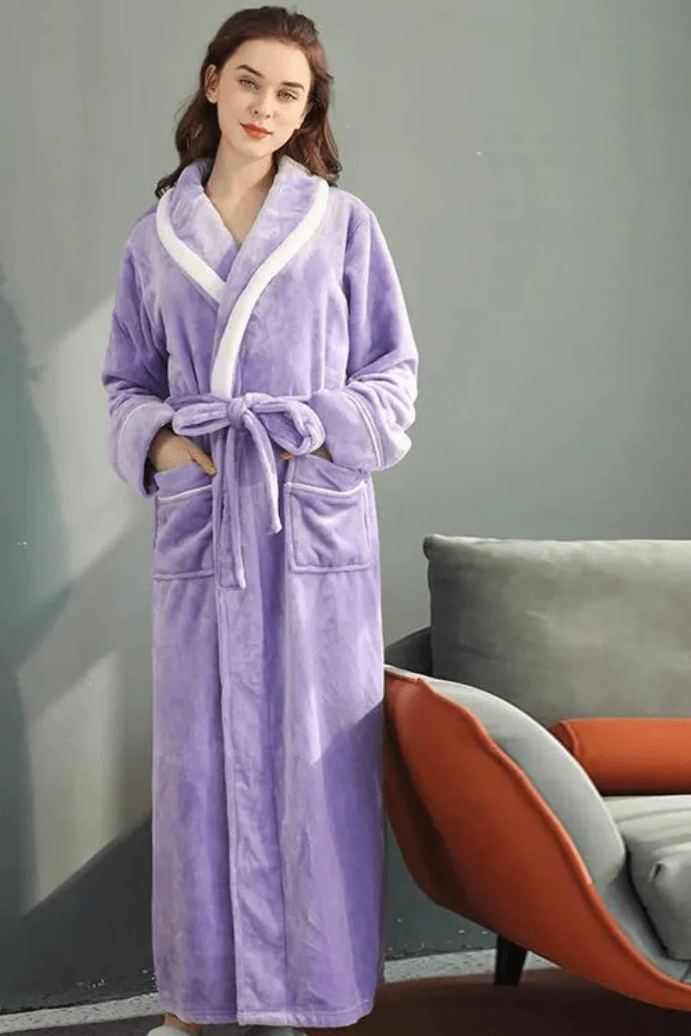 Peignoir élégant à motifs fleuris pour femme