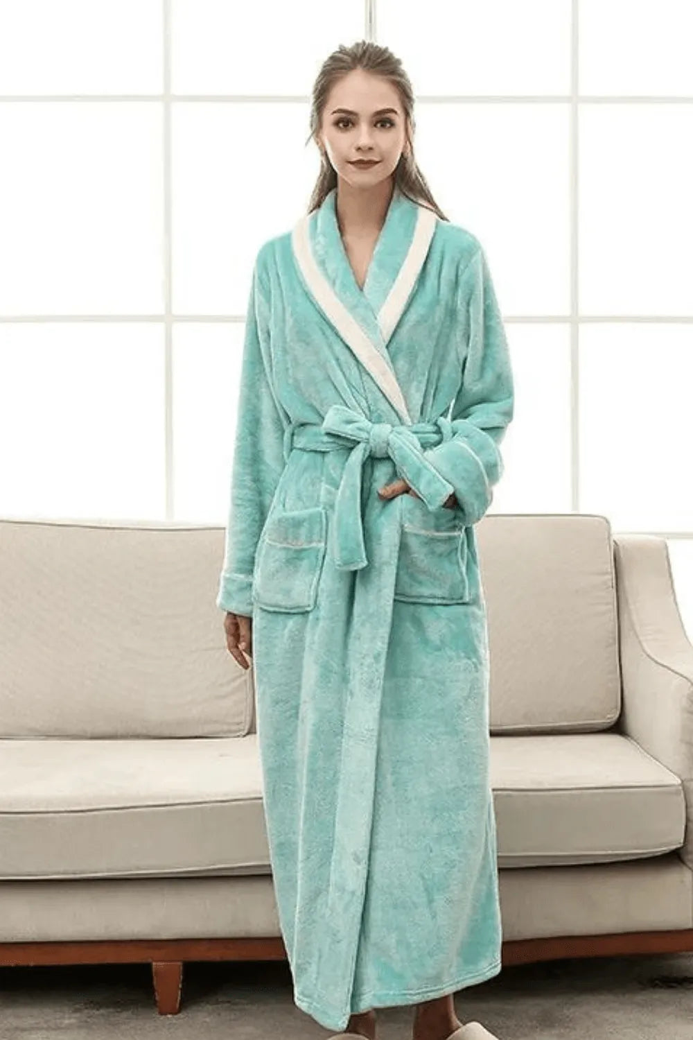 Peignoir élégant à motifs fleuris pour femme