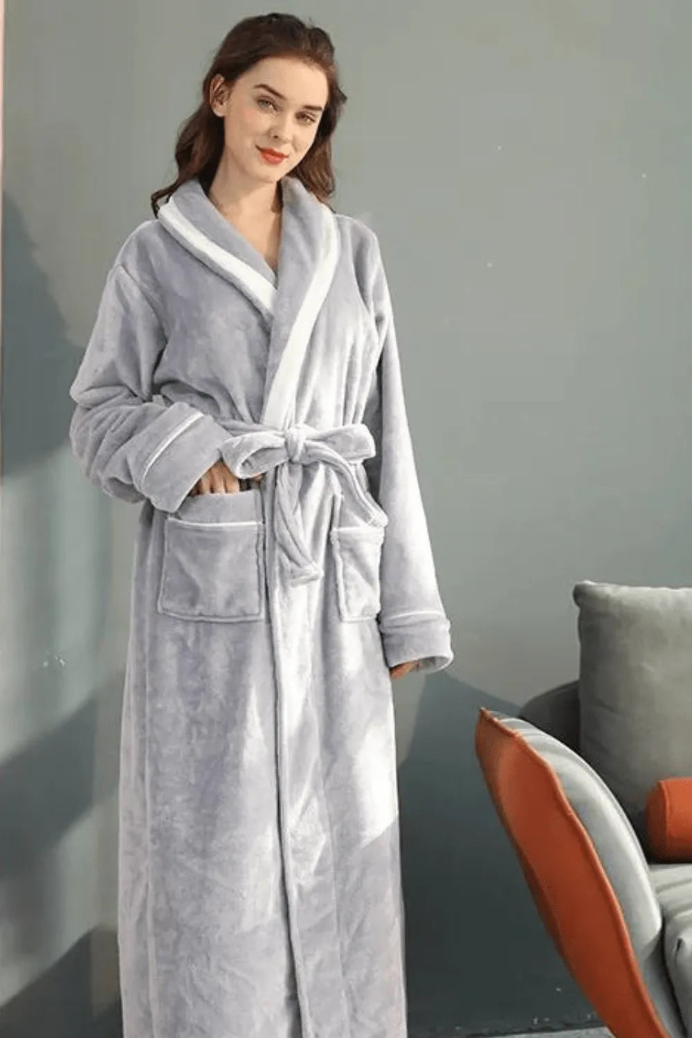 Peignoir élégant à motifs fleuris pour femme