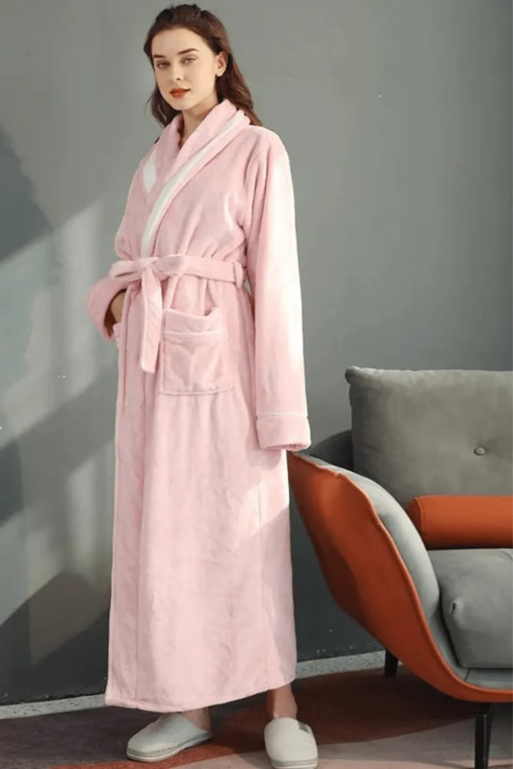 Peignoir élégant à motifs fleuris pour femme