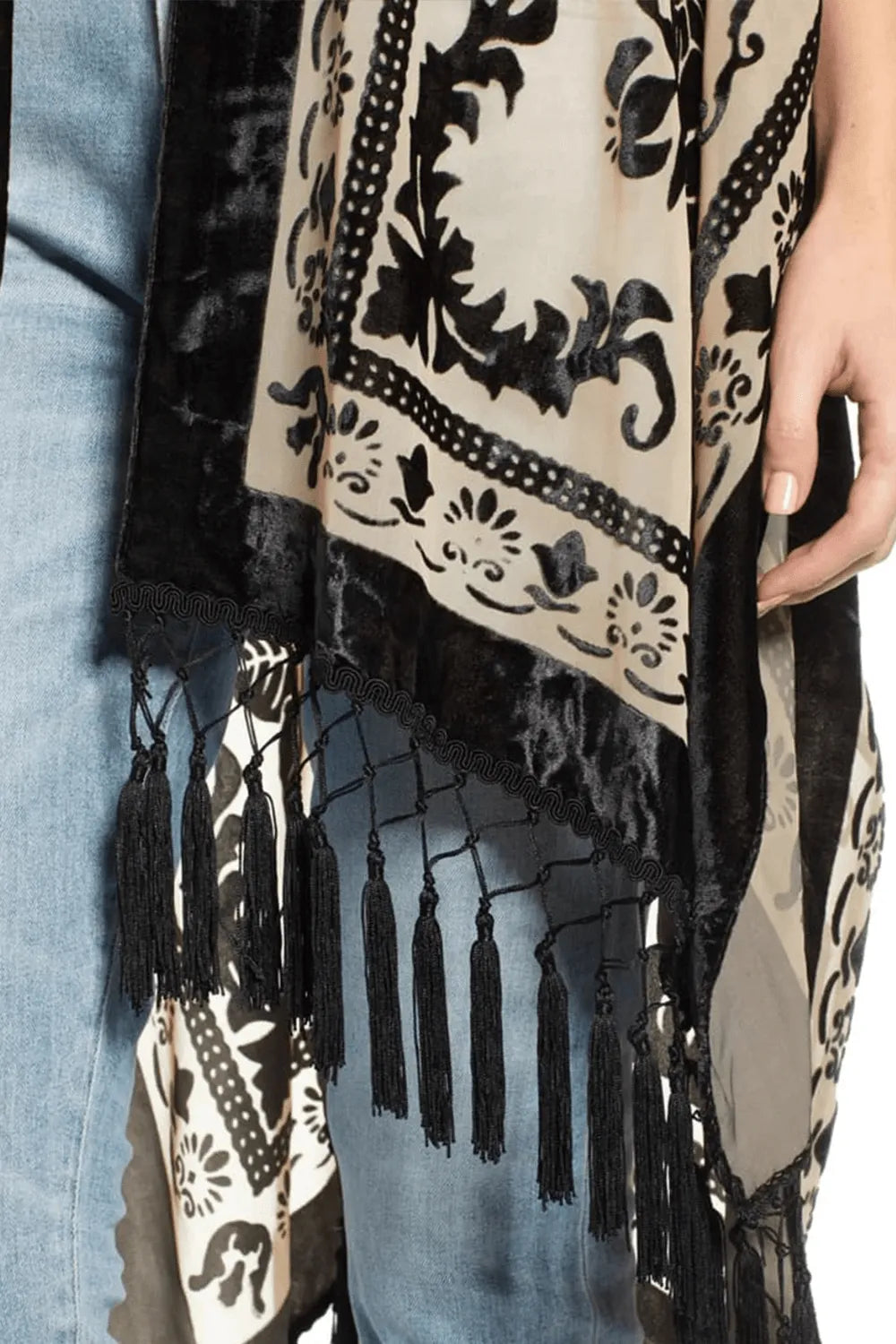 Kimono bohème élégant pour femme Taille unique Peignoir et bain