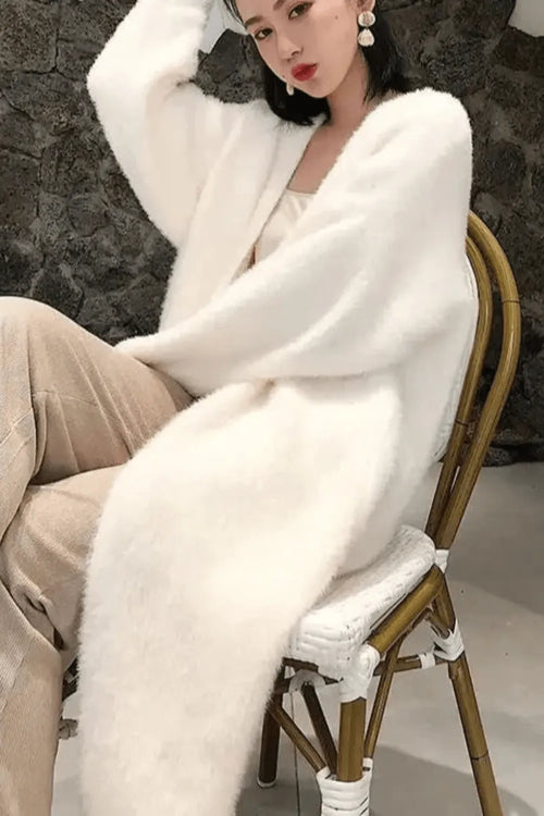 Kimono chaud élégant pour femme ambiance hivernale Peignoir et bain