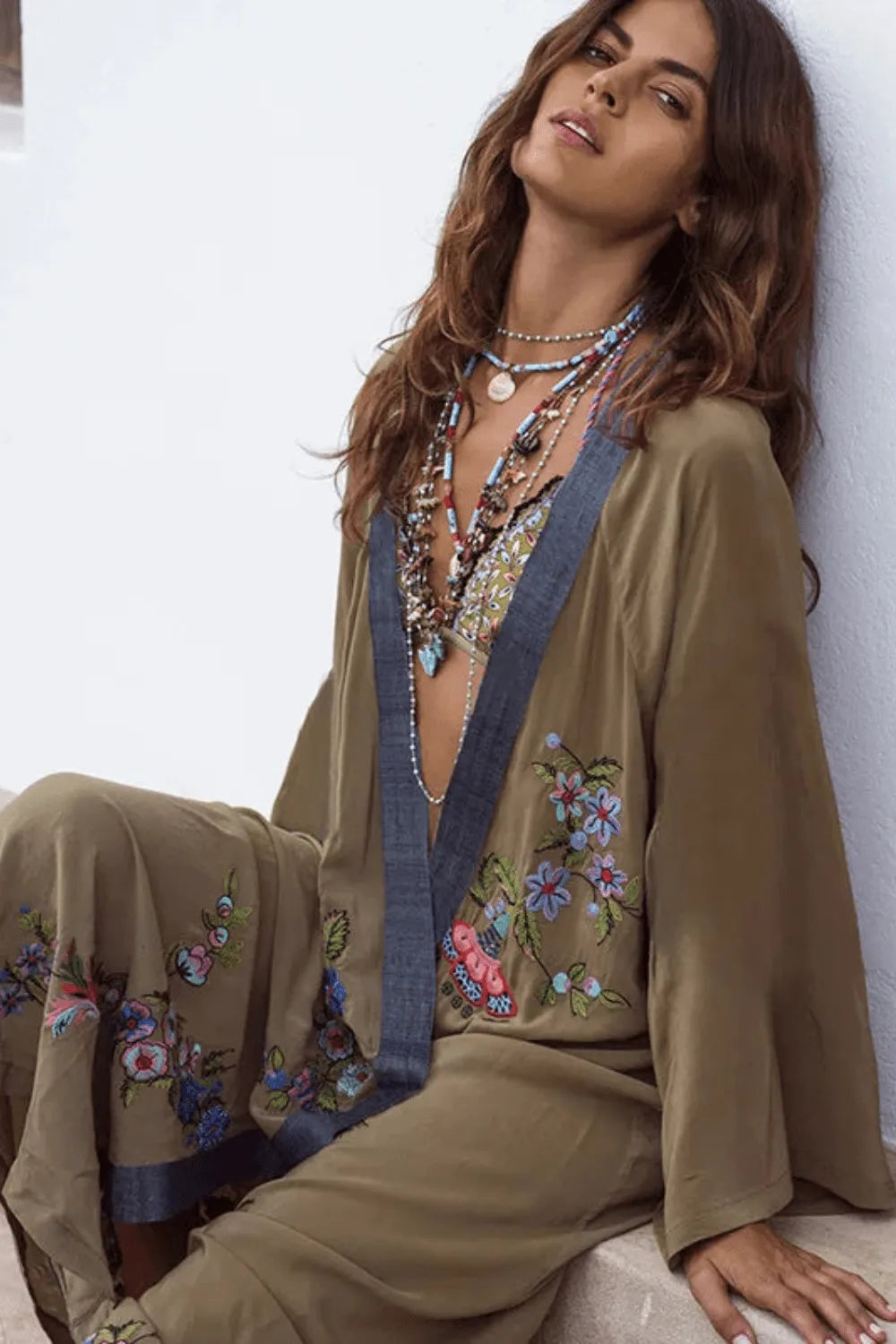 Kimono léger en coton pour détente estivale