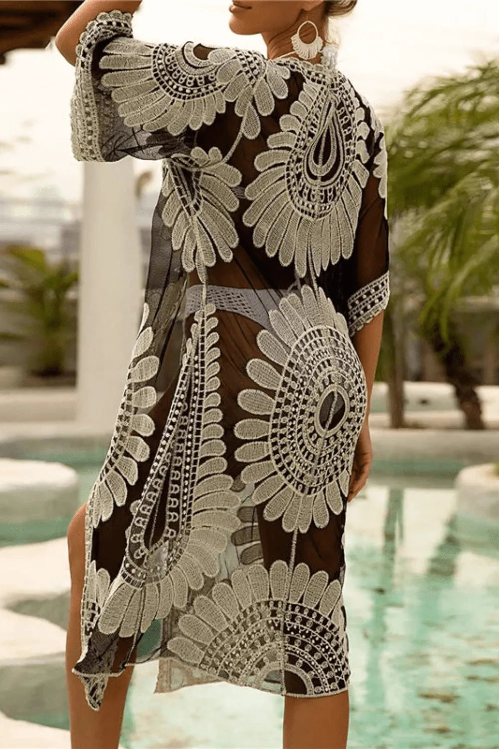 Kimono élégant crochet femme pour un style bohème