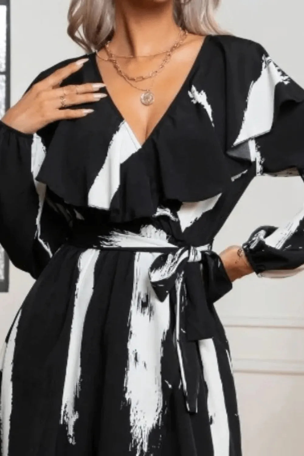 Kimono élégant à manches longues pour femme Peignoir et bain