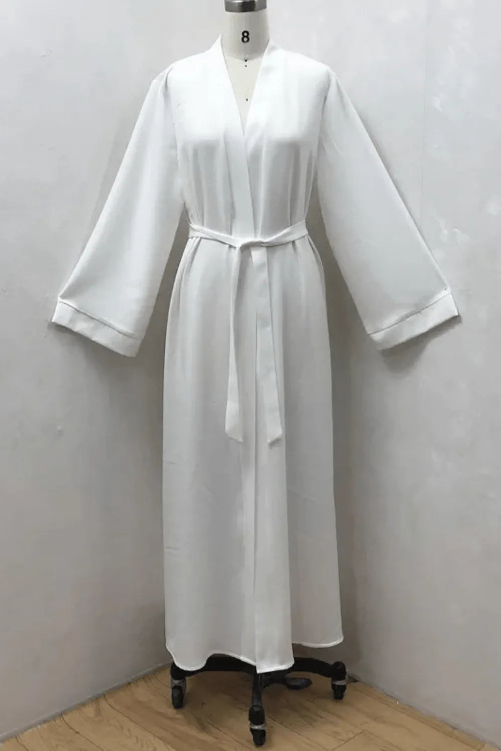 Kimono élégant à motifs pour femme musulmane Blanc / XXL Peignoir et bain