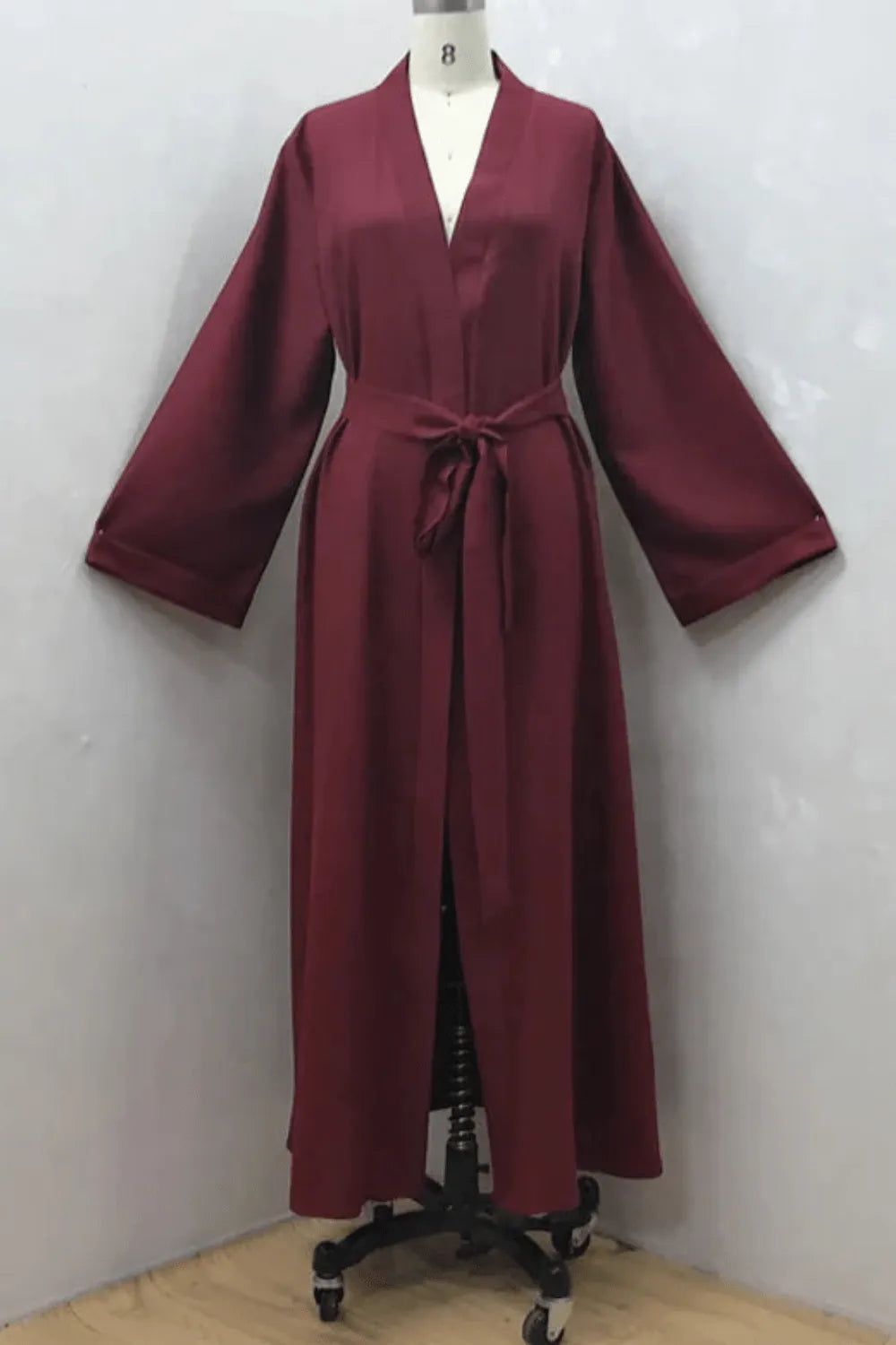 Kimono élégant à motifs pour femme musulmane Bordeaux / XXL Peignoir et bain