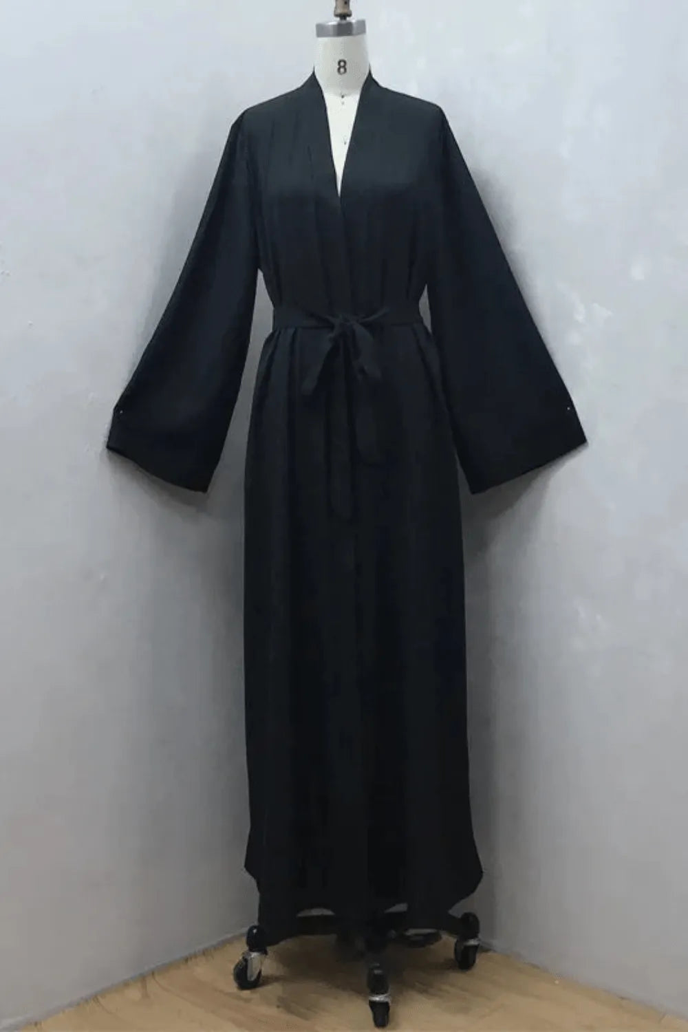 Kimono élégant à motifs pour femme musulmane Noir / XXL Peignoir et bain
