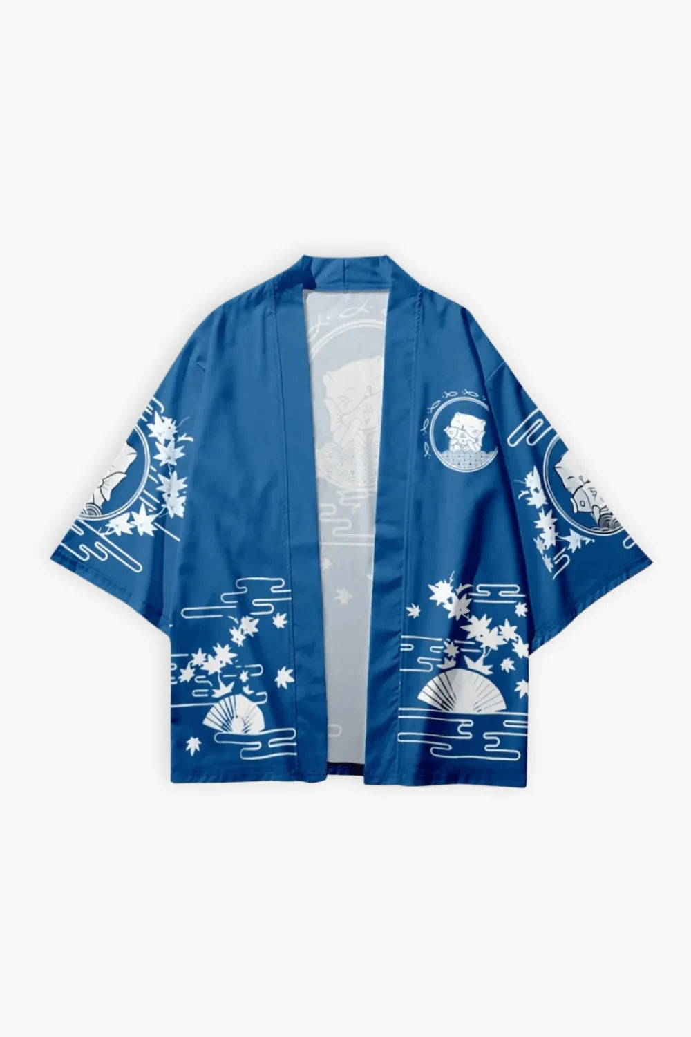 Kimono élégant bleu pour femme ambiance zen 6XL Peignoir et bain