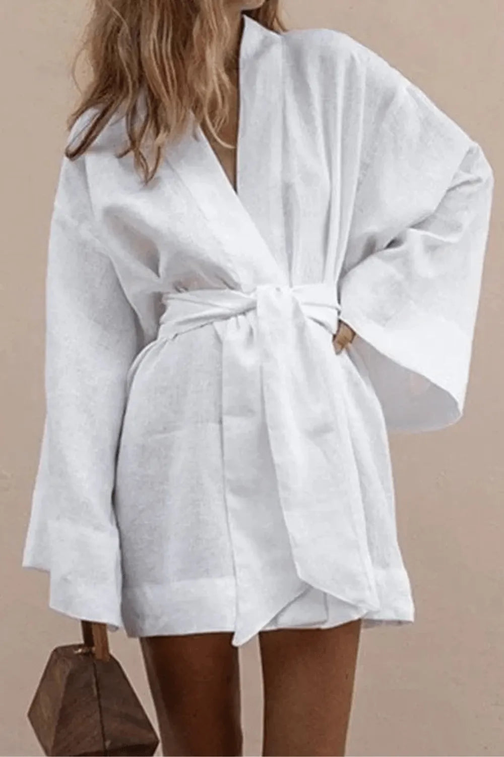Kimono élégant court à motifs pour femme XXL Peignoir et bain