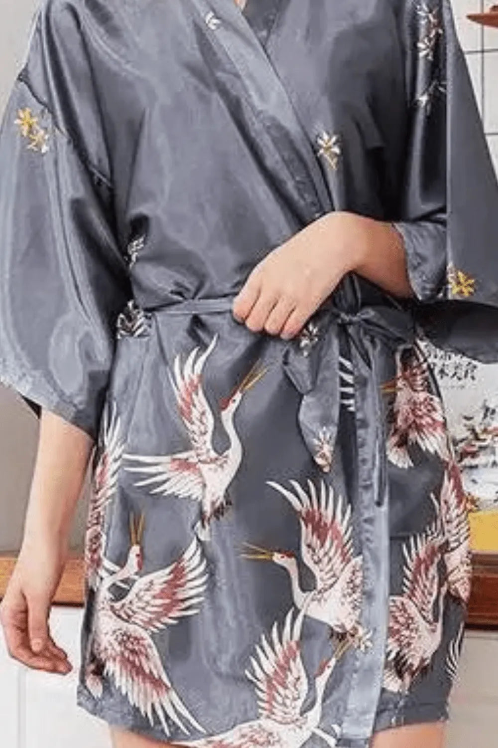 Kimono élégant d'intérieur pour femme chic Peignoir et bain