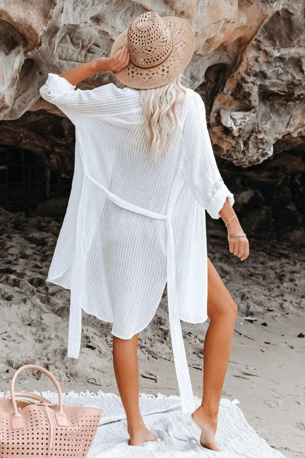 Kimono élégant de plage pour femme été Peignoir et bain