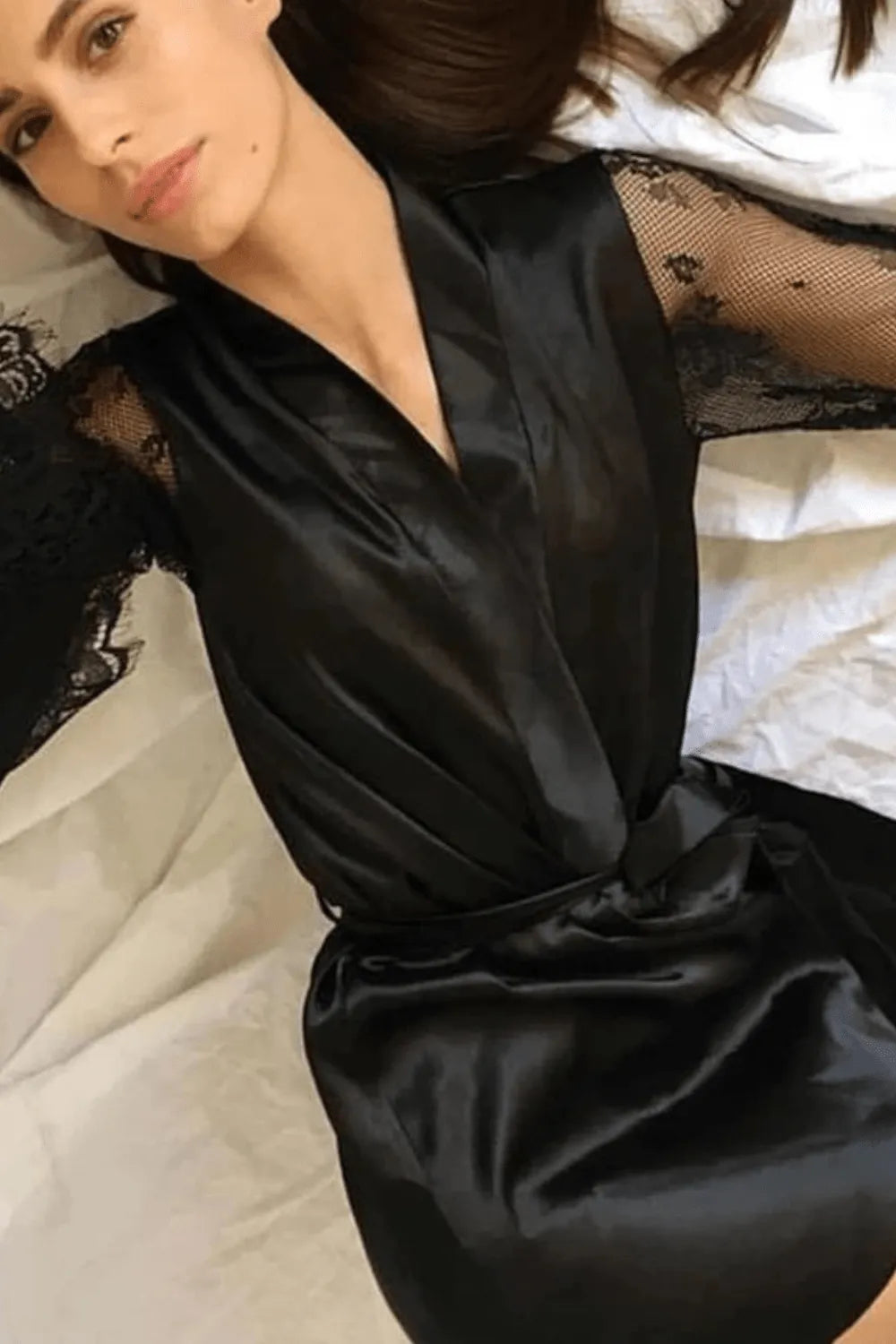 Kimono élégant et sexy pour soirées romantiques Peignoir et bain