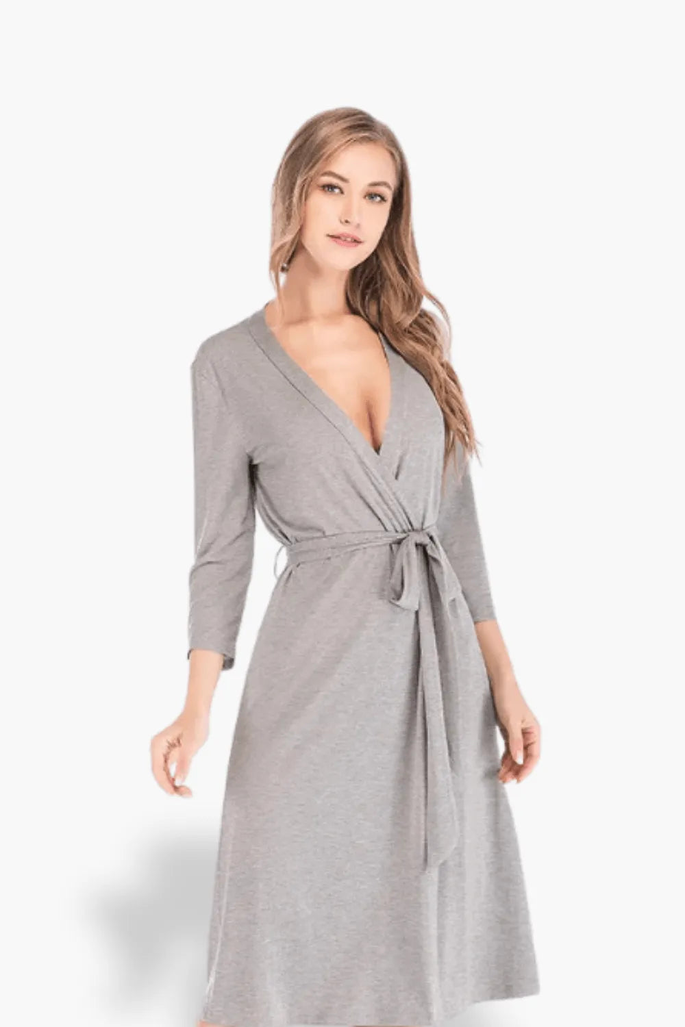 Kimono élégant gris pour moments cocooning Gris / 1m50 à 1m80 ≃ 80kg Peignoir et bain