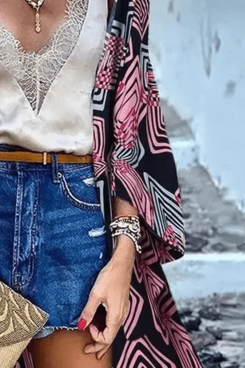 Kimono élégant imprimé floral grande taille femme Peignoir et bain