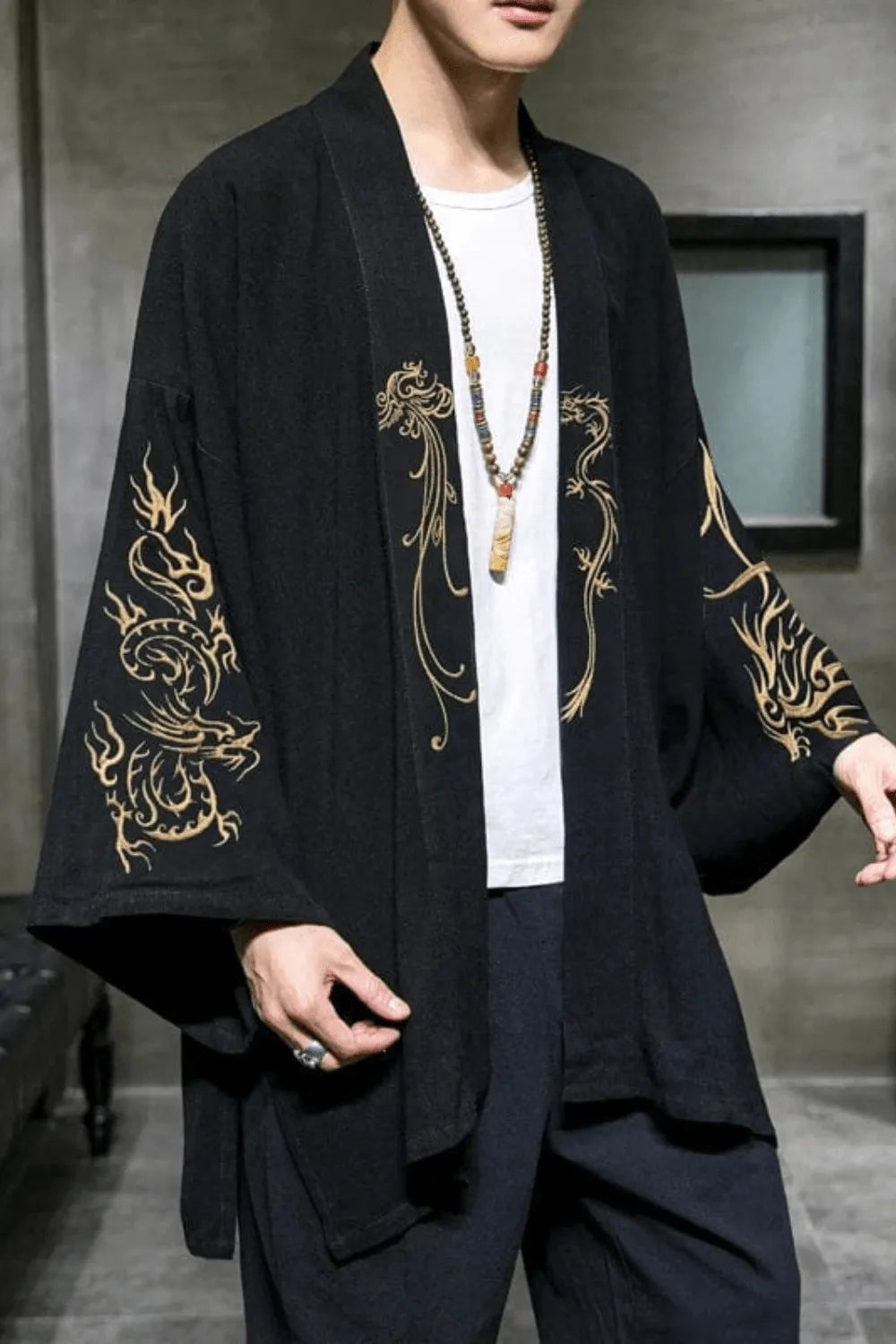 Kimono élégant japonais pour homme style traditionnel 5XL Peignoir et bain