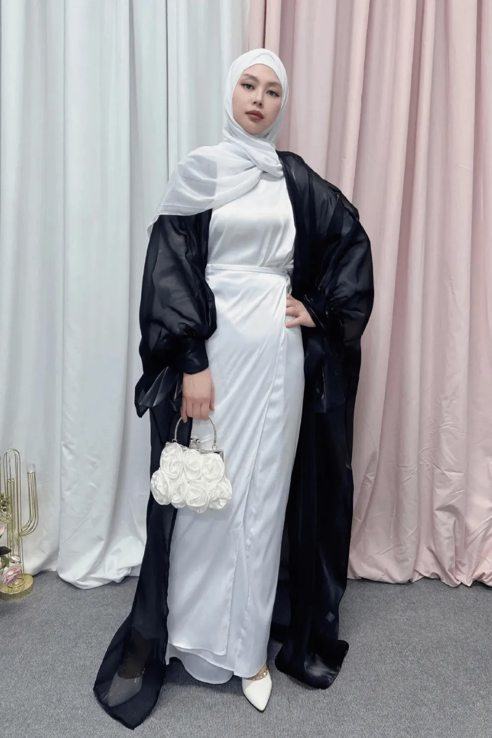 Kimono élégant mariage femme ambiance festive Noir / XXL Peignoir et bain