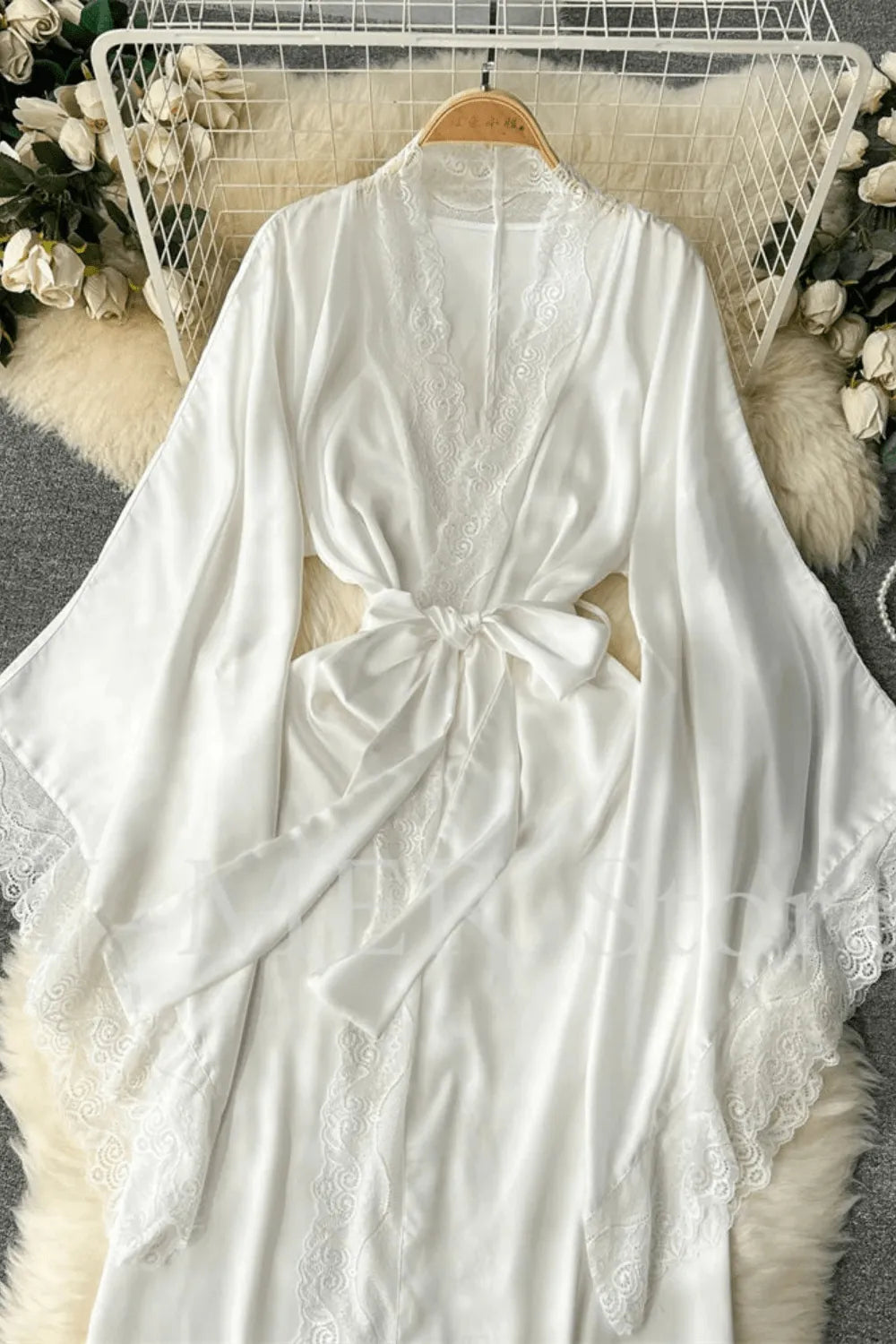Kimono élégant mariage pour cérémonie romantique Peignoir et bain