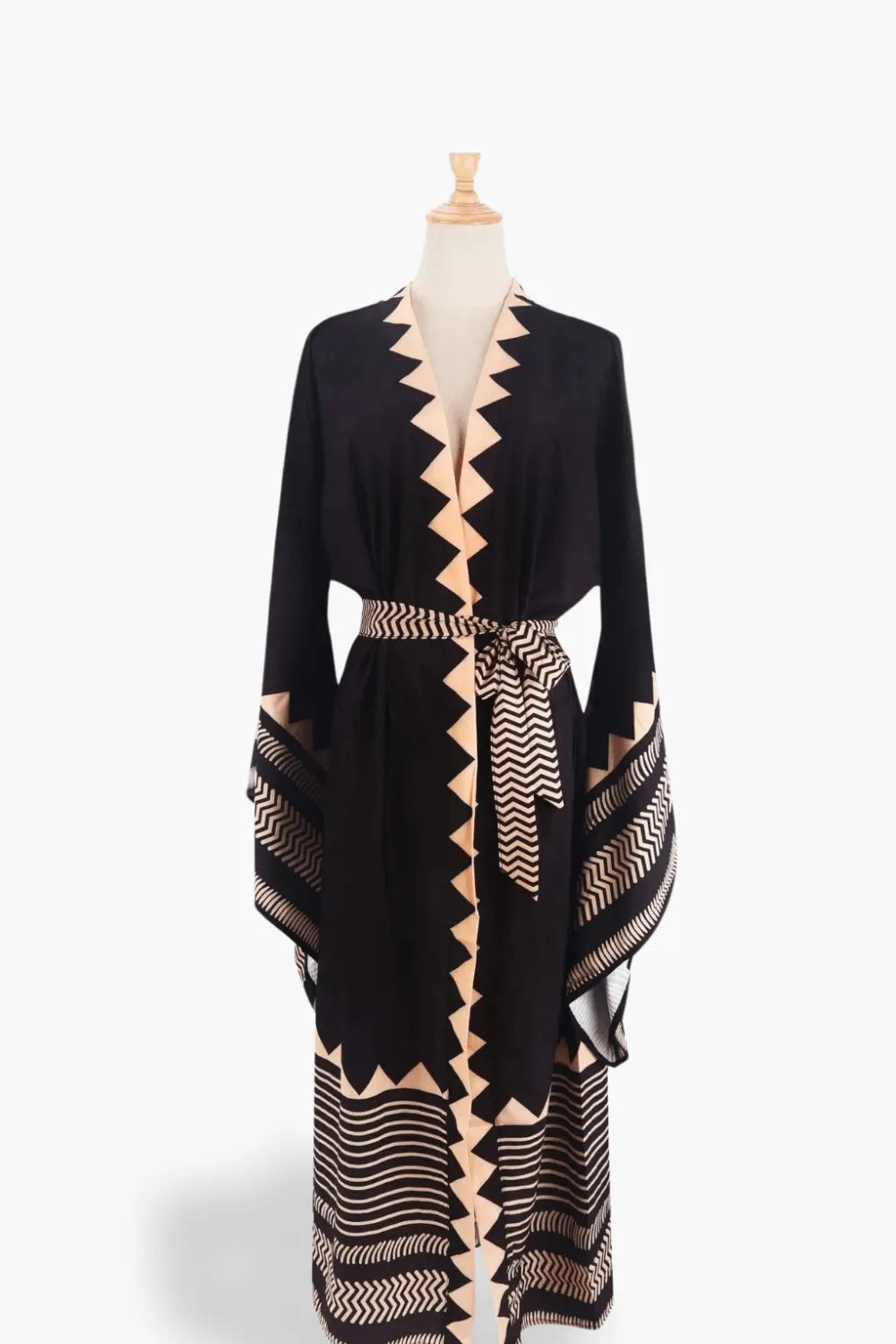 Kimono élégant noir chic pour femme Taille unique Peignoir et bain