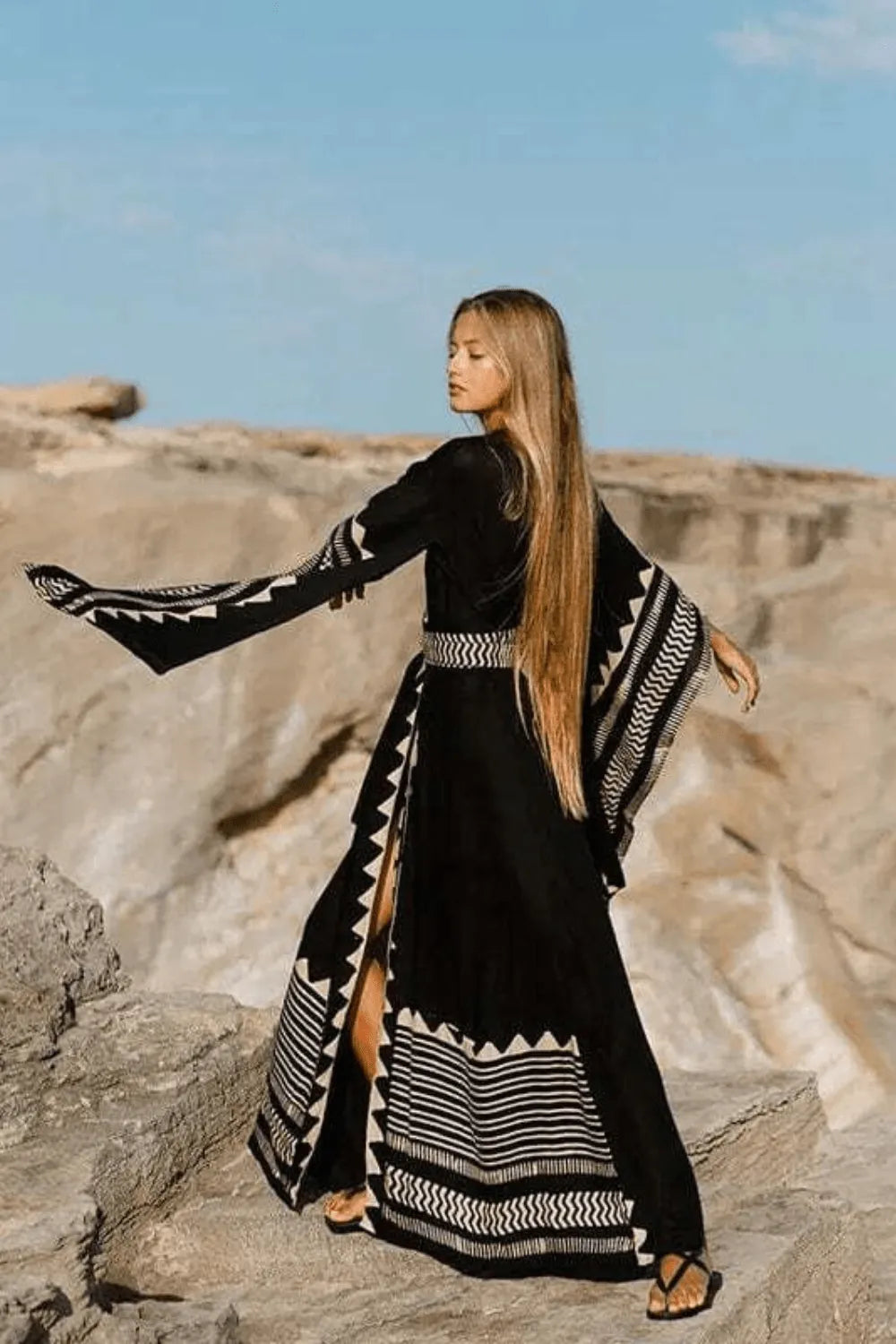 Kimono élégant noir chic pour femme Taille unique Peignoir et bain