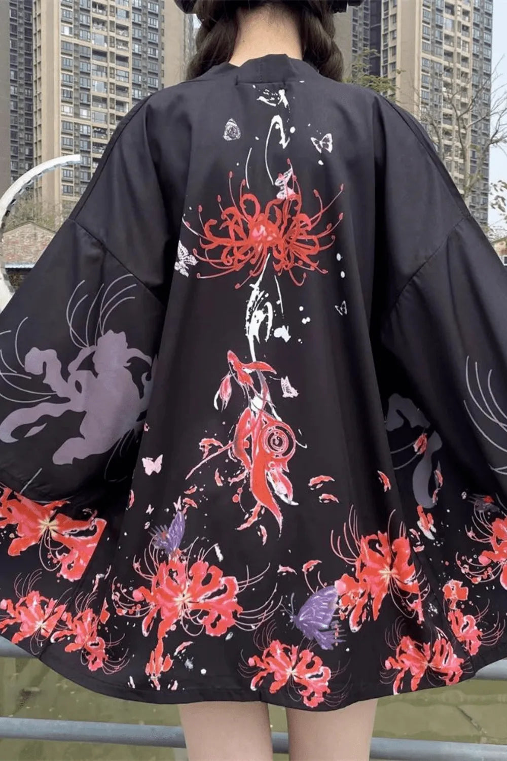 Kimono élégant noir pour soirées relaxantes Noir / Taille unique Peignoir et bain