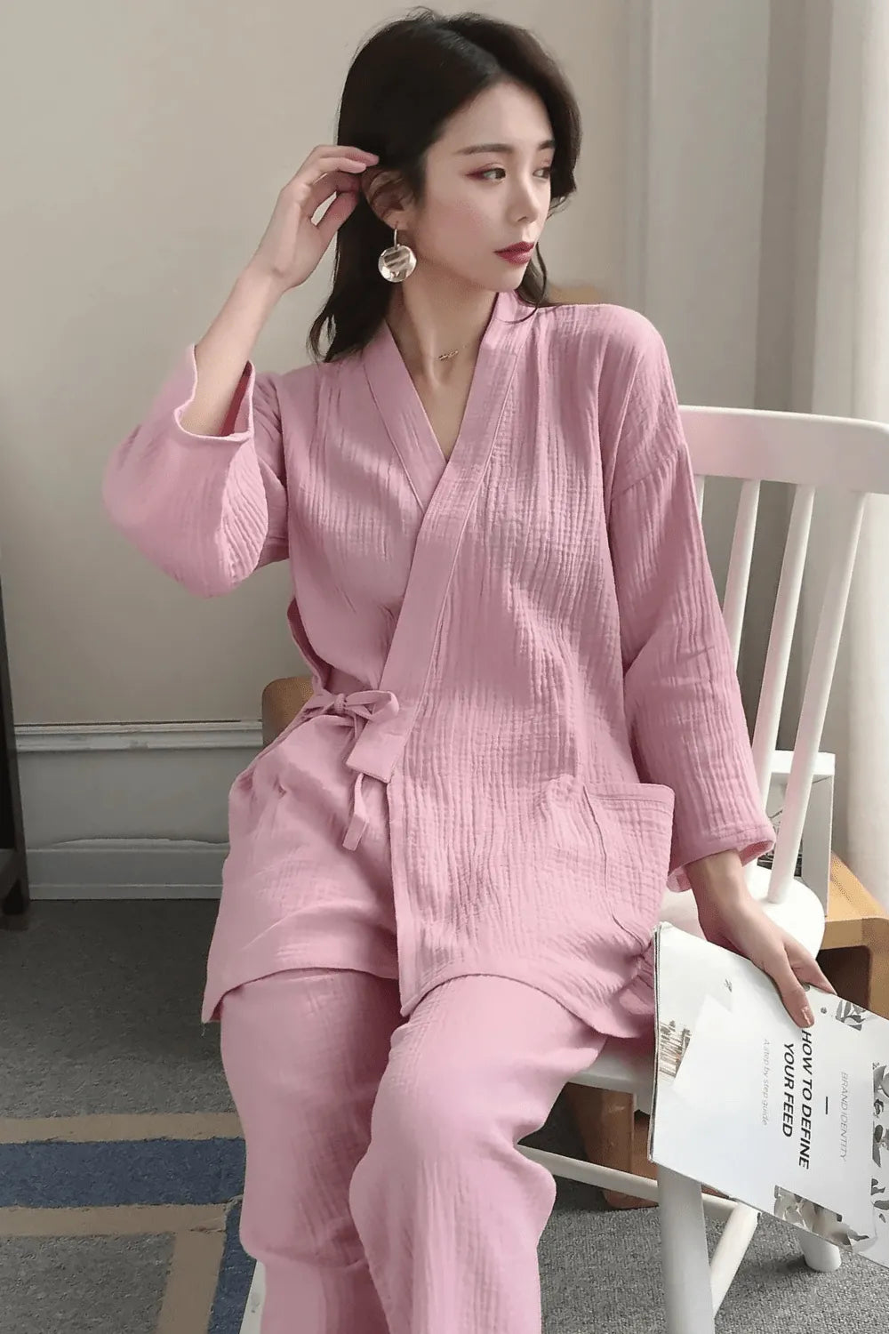 Kimono élégant pour femme ambiance cocooning Peignoir et bain