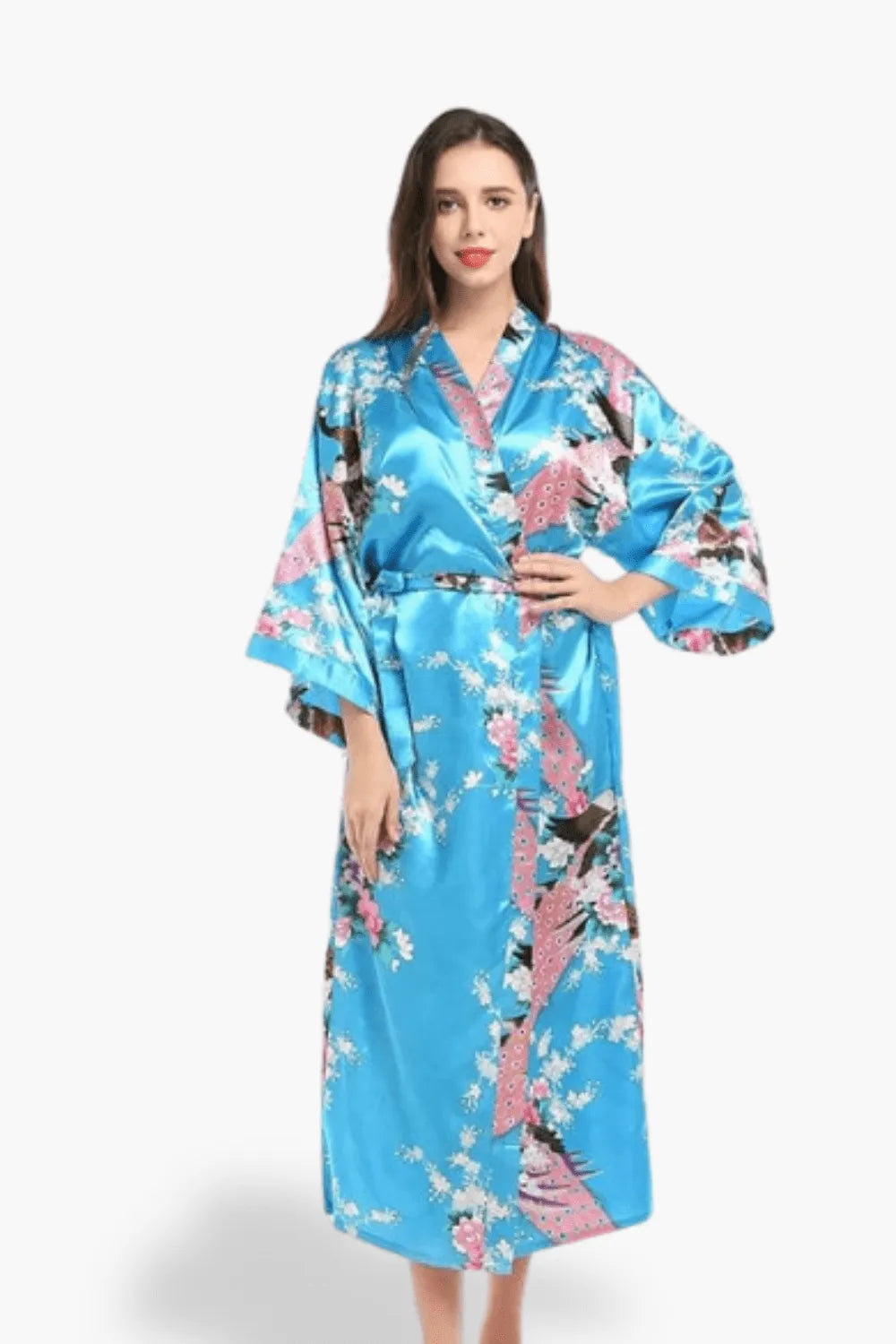 Kimono élégant pour femme style japonais fluide 3XL Peignoir et bain