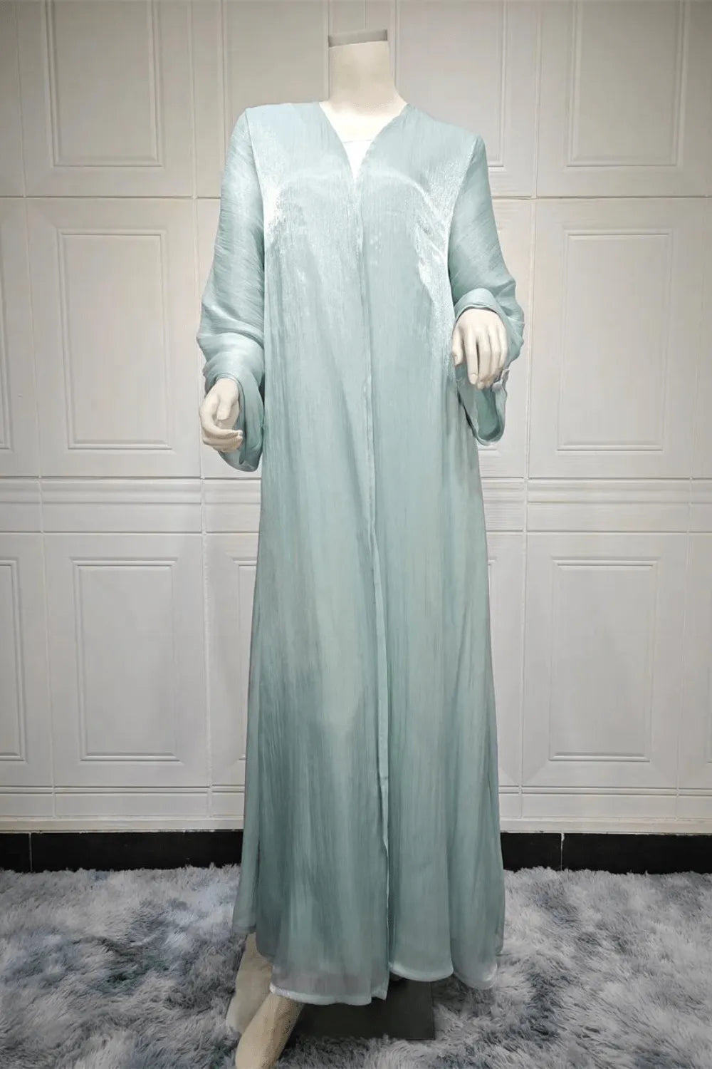 Kimono élégant pour soirées raffinées femme Turquoise / XXL Peignoir et bain