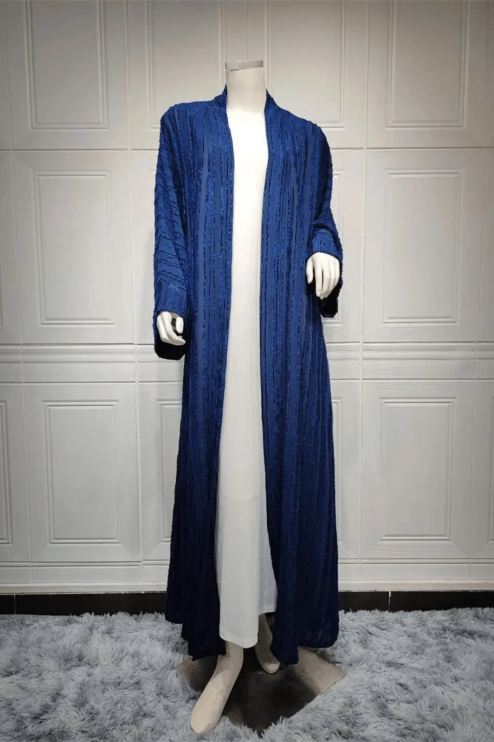 Kimono élégant style abaya pour femme moderne Bleu / XXL Peignoir et bain