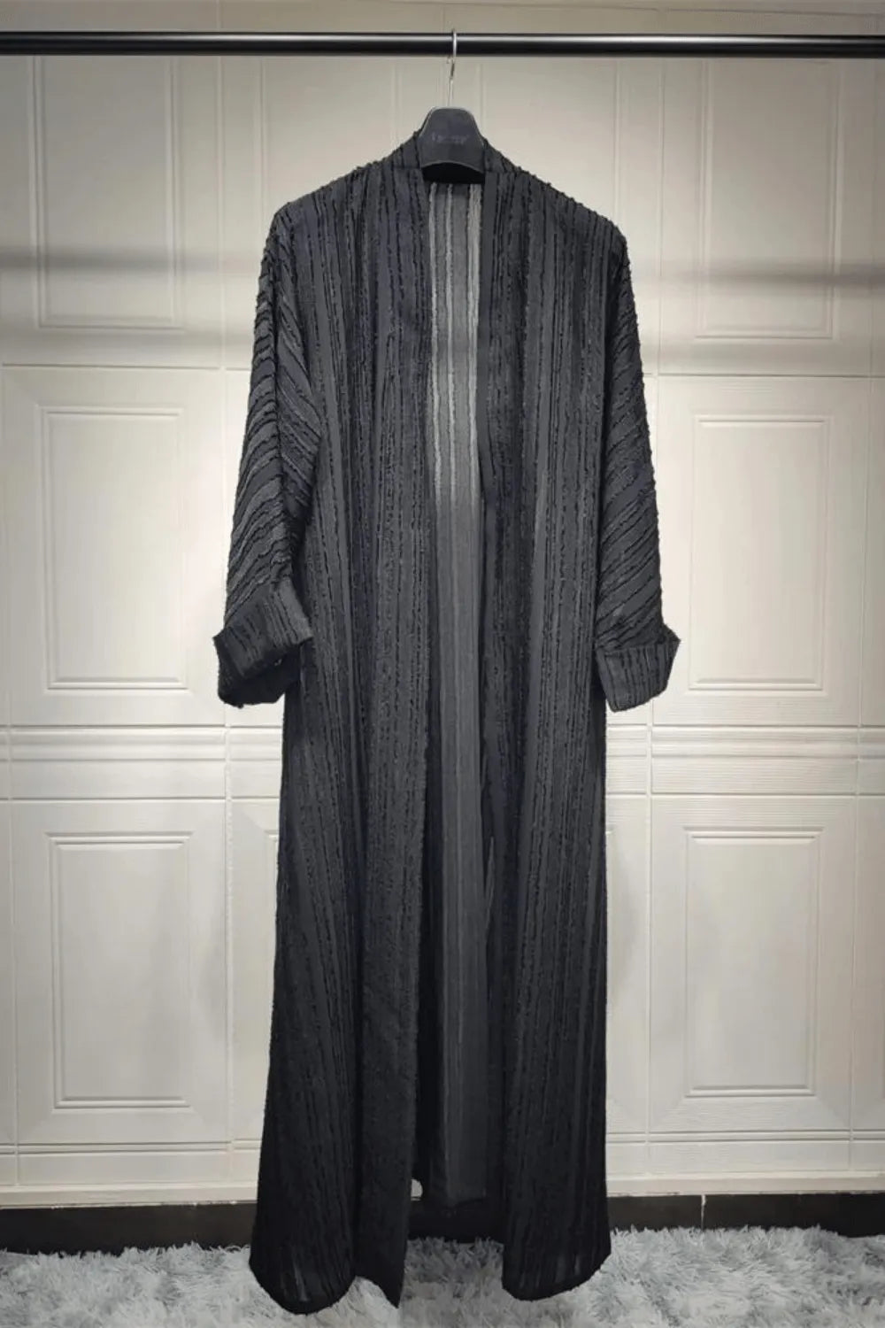 Kimono élégant style abaya pour femme moderne Noir / XXL Peignoir et bain