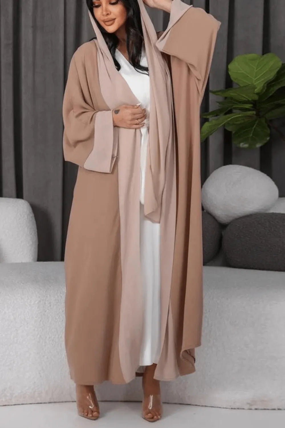 Kimono élégant style abaya pour toutes saisons Peignoir et bain