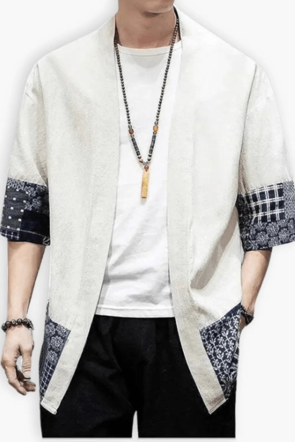 Kimono élégant style japonais pour femme Blanc / 1m60 à 1m90 ≃ 110kg Peignoir et bain