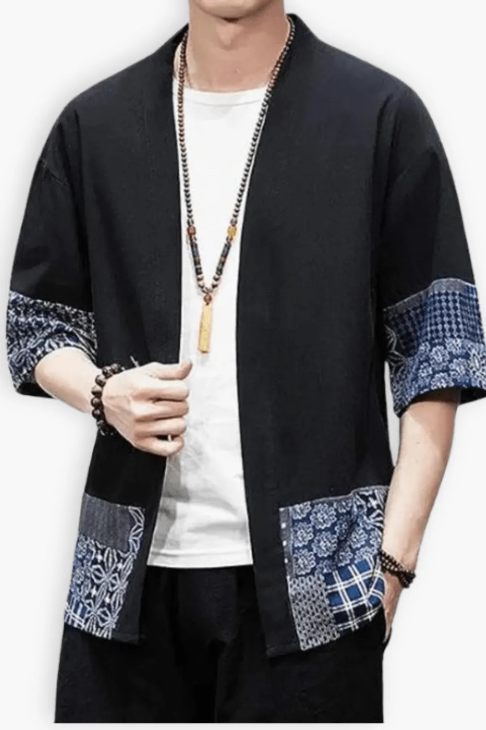 Kimono élégant style japonais pour femme Noir / 1m60 à 1m90 ≃ 110kg Peignoir et bain