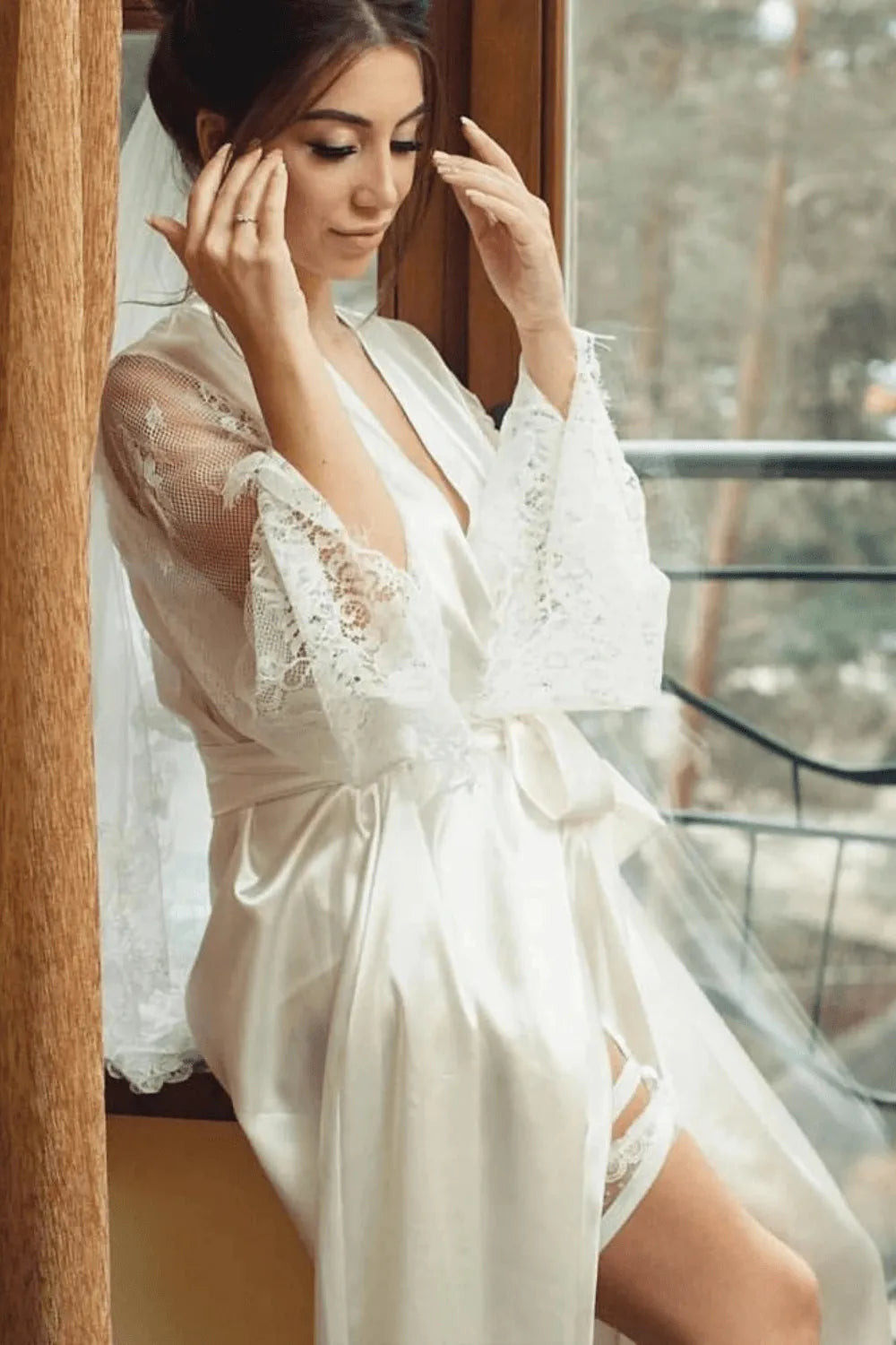 Kimono élégant style sexy pour femme 3XL Peignoir et bain