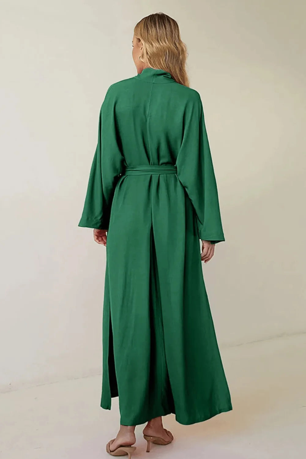 Kimono élégant vert pour moments détente Peignoir et bain