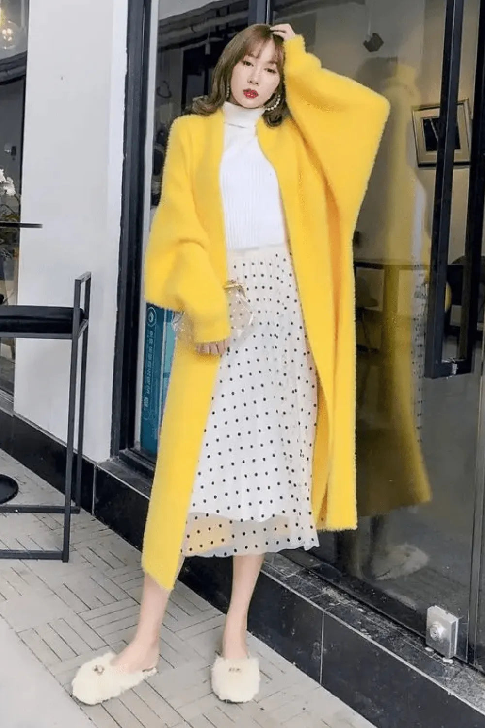 Kimono épais pour femme style hiver élégant Jaune / 1m50 à 1m80 ≃ 70kg Peignoir et bain