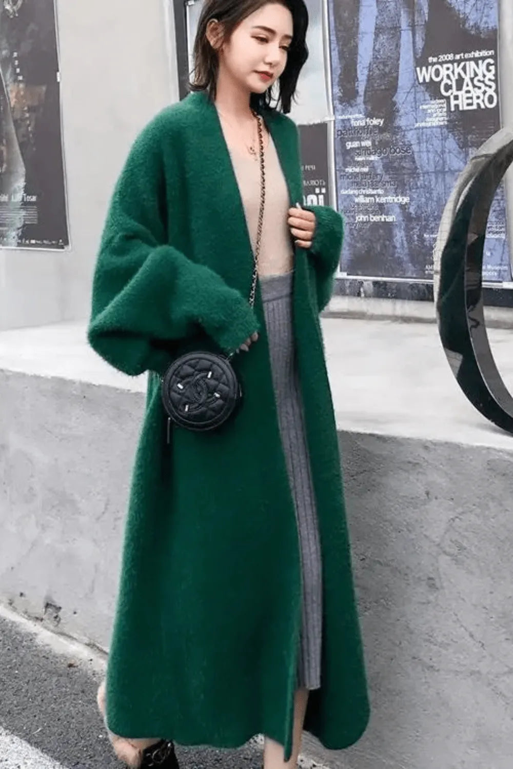 Kimono épais pour femme style hiver élégant Vert / 1m50 à 1m80 ≃ 70kg Peignoir et bain